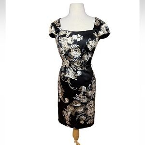 cap sleeve lace detail pleated midi dress Ivory Cap Sleeve Lace Midi Dress main image 1